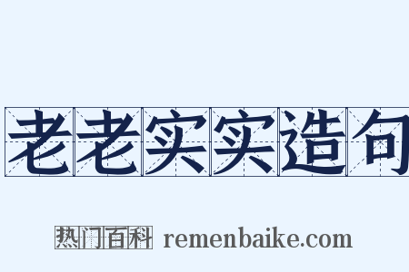 老老实实造句是什么意思的图片